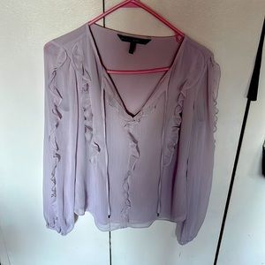 White House Black Market lavender blouse size XS
